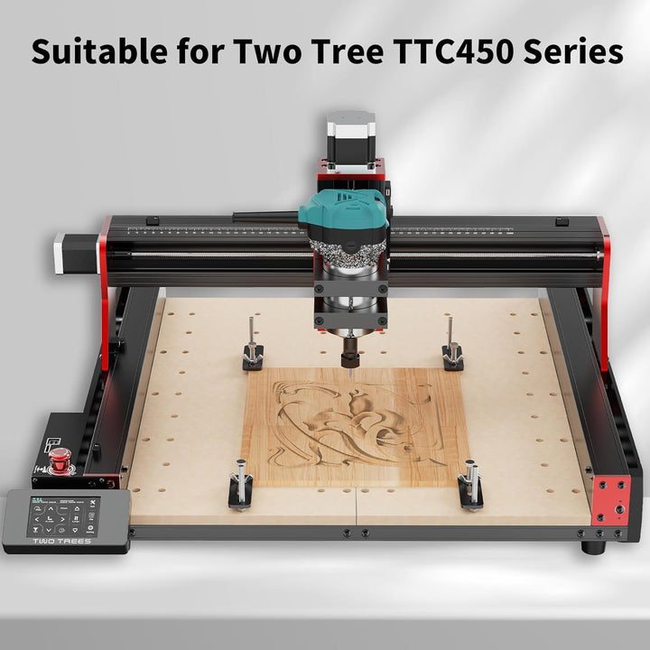 Twotrees 800W Profi Holzfräse, 30000 U/min, Kompakt CNC Fräse für TTC450 Pro Fräsmaschine, mit 1/4"-