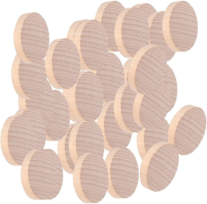 100 Stück runde Holzscheiben, handgefertigte unfertige Holzstücke Basteln für DIY Türhänger, Brandma