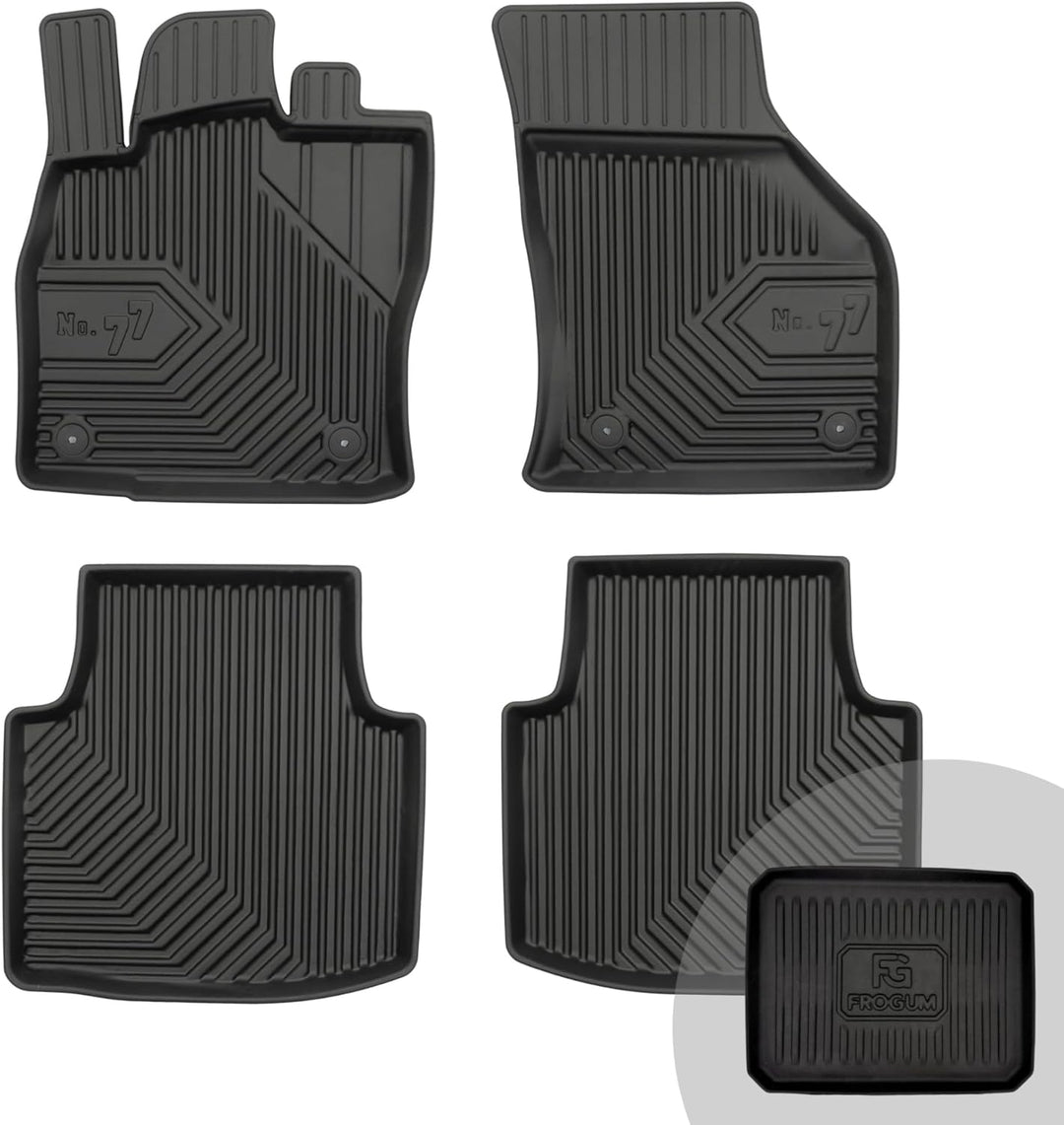 FROGUM No.77 Gummimatten Ganzjahresset von Auto Fussmatten Autofussmatten für Skoda Superb III ab 20