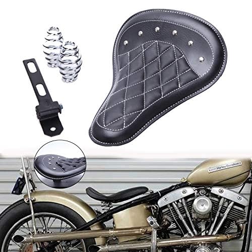 Bobber sitz Motorrad Leder Solo Sitz mit 3'' Feder Halterung Kit für Sportster Bobber Chopper XL883