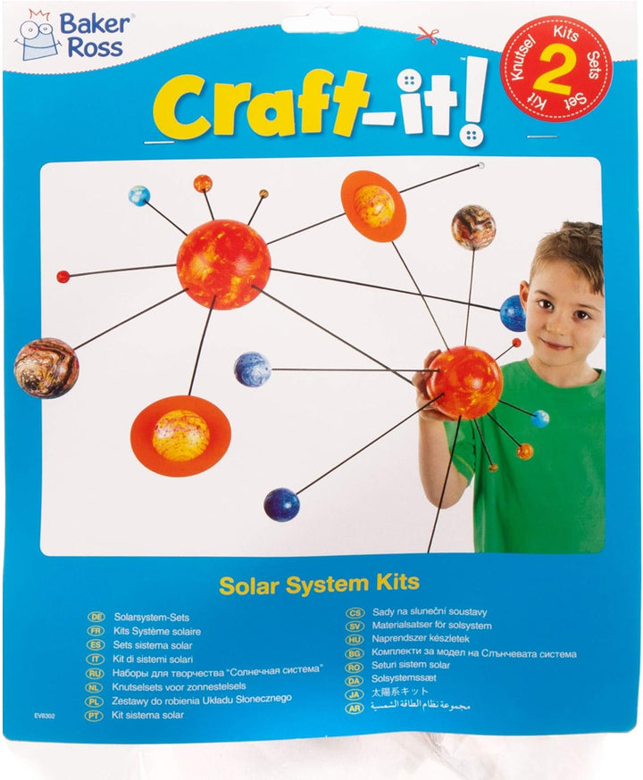 Baker Ross EV8302 Dein eigenes Sonnensystem - Set zum selber Bauen für Kinder für den Astronomie-Unt