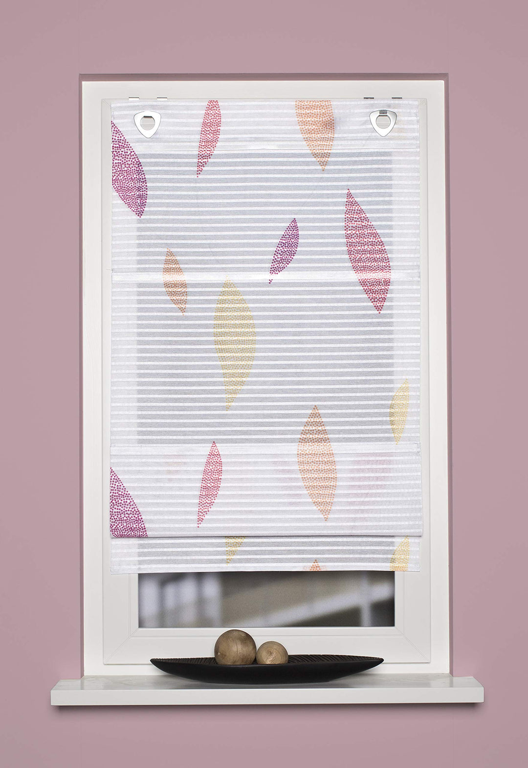 Home Fashion Magnetrollo Querstreifen Digitaldruck Paolo, Multicolor, 130 X 80 cm