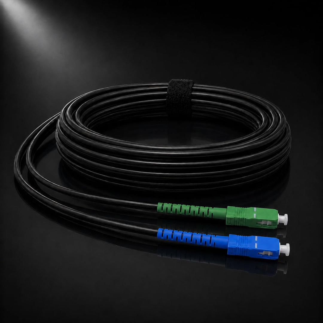 Elfcam® - Freebox-kompatibles geschirmtes Stahl-LWL-Kabel, geeignet für Innen- und Ausseninstallatio