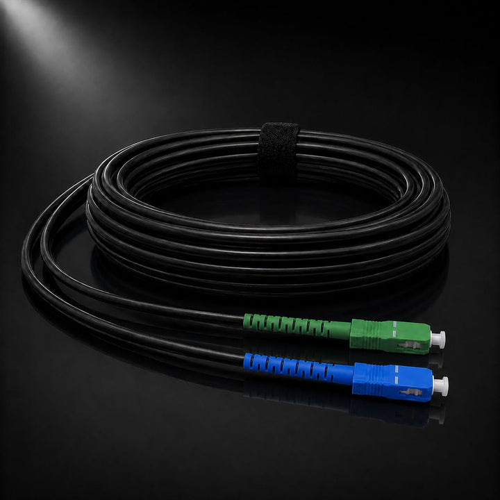 Elfcam® - Freebox-kompatibles geschirmtes Stahl-LWL-Kabel, geeignet für Innen- und Ausseninstallatio