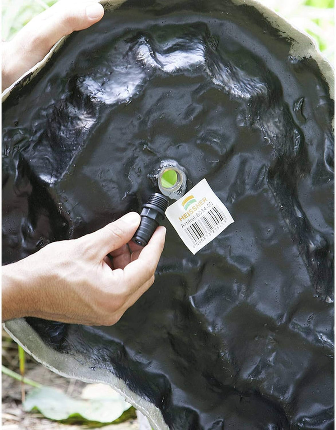 Heissner Bachlaufschale felsgrau, 87x68x8 cm, m. Pumpenanschluss