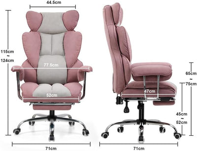 GTPLAYER Gaming Stuhl, Gamer Stuhl, Ergonomischer Bürostuhl mit Fussstütze, Stoffoberfläche, Federsi