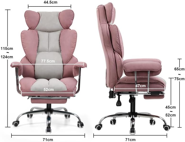 GTPLAYER Gaming Stuhl, Gamer Stuhl, Ergonomischer Bürostuhl mit Fussstütze, Stoffoberfläche, Federsi