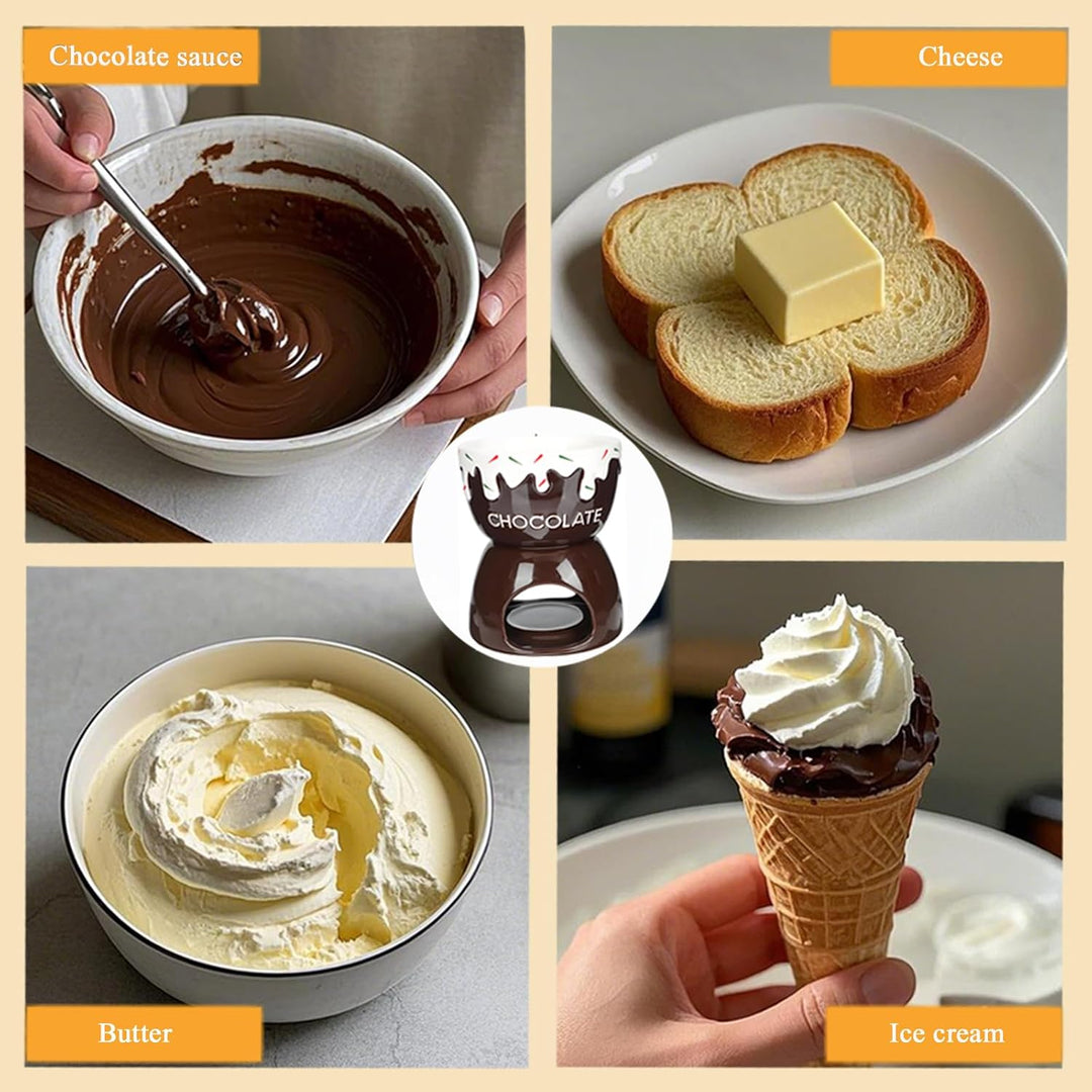 Chocolate Fondue Mug Set, Fondue Set für Schokolade Und Käse, Schokoladen-Fondue-Becher-Set für Butt