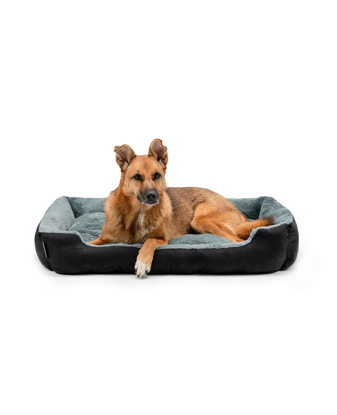 lionto Hundebett Hundekissen Hundekörbchen mit Wendekissen, (XL) 90x70 cm grau/schwarz L 90 x B 70 x
