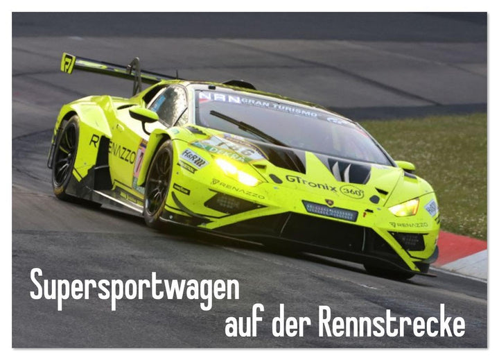 Supersportwagen auf der Rennstrecke (Wandkalender 2026 DIN A2 quer), CALVENDO Monatskalender: Bilder