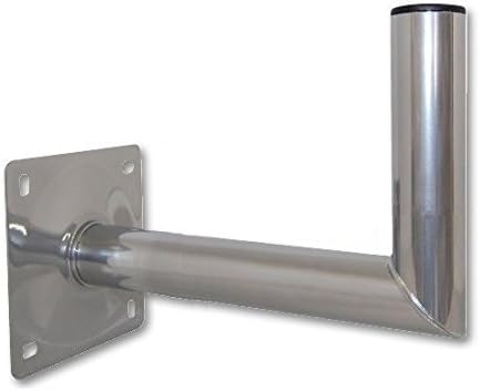 HD Sat Anlage 80cm Spiegel + Quad LNB für 4 Teilnehmer + 50m Kabel + 40cm Wandhalter Anthrazit, Anth