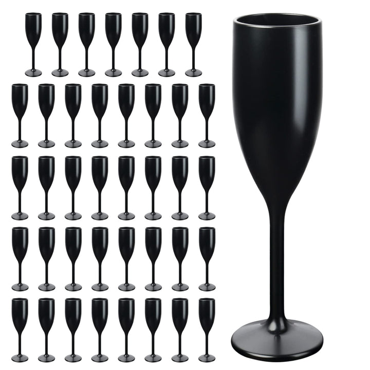 Schramm® Mehrweg Sektgläser in schwarz wählbar 6, 12, 24 oder 48 Stück 150 ml Champagner Glas Sektfl