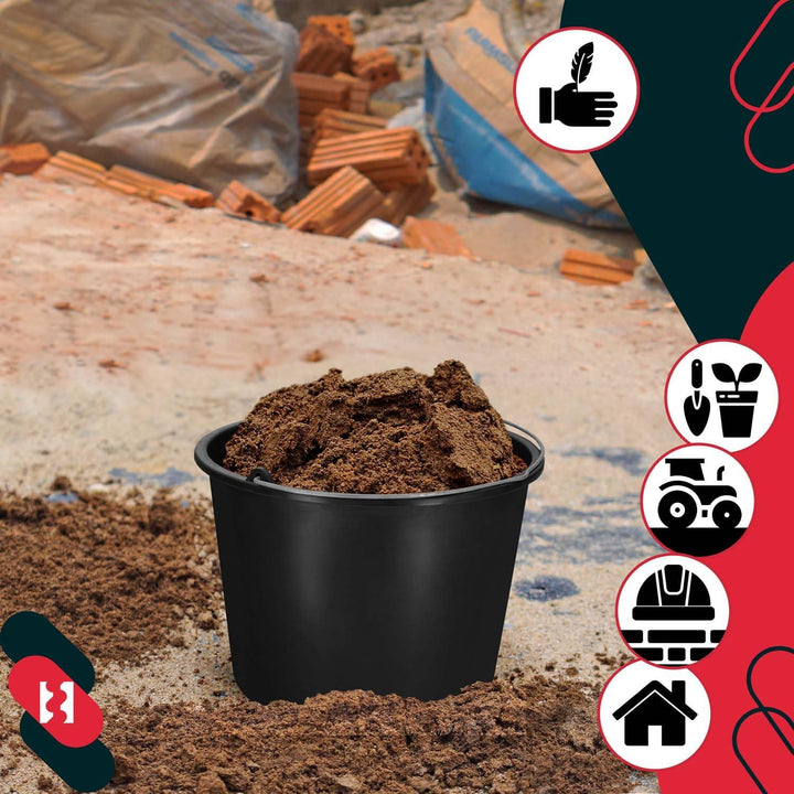 KOTARBAU 20er Set Baueimer 12 L aus Kunststoff Putzeimer Mörteleimer Zementeimer Wassereimer Gartene