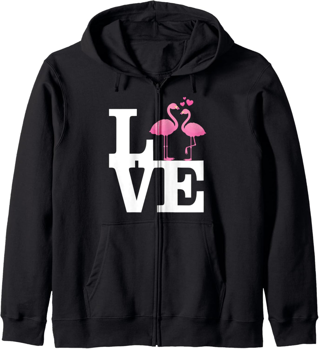 Flamingo Liebespaar - Liebe Love Valentinstag Herz Kapuzenjacke