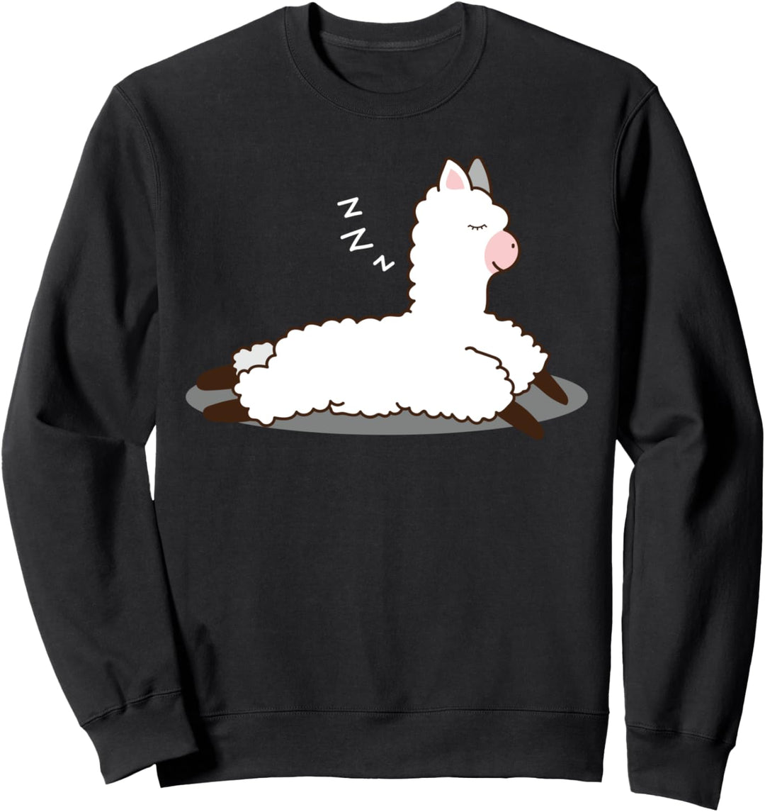 Lama Alpaka Geschenk Trend Schlaf süss Bett Anden Berge Sweatshirt