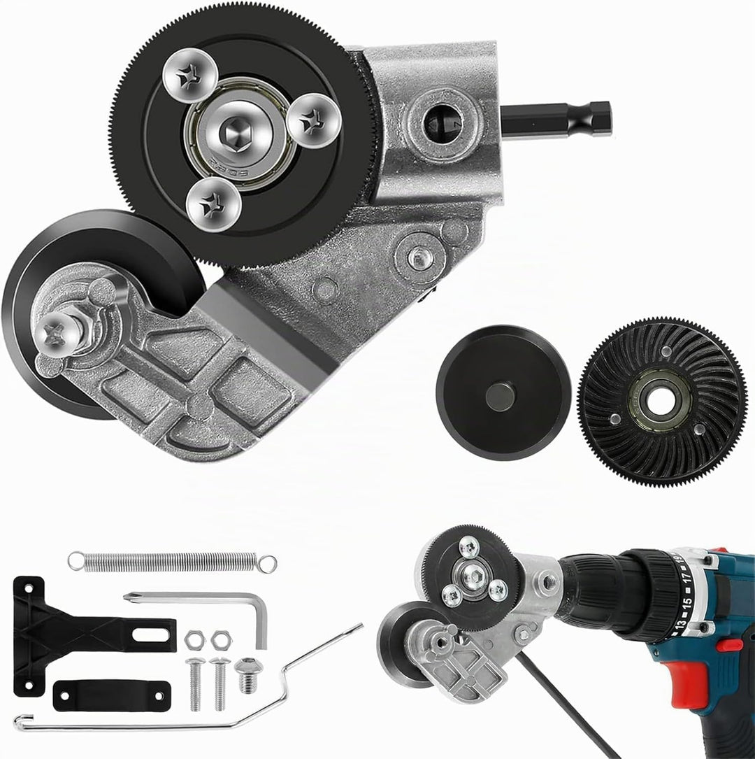 Elektrischer Bohrplattenschneider-Aufsatz, 2025 verbesserter Metallblechschneider-Adapter – Drill Cu