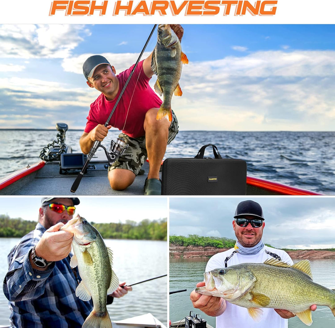 PLUSINNO Teleskop Rute und Rolle Combos Full Kit, Spinning Fishing Gear Organizer Pole-Sets mit Line