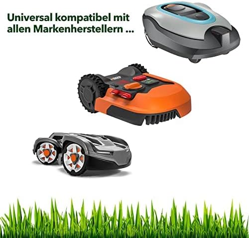 25m Begrenzungskabel + 25 Erdspiesse + 5 Kabelverbinder + 30 Klingen für Mähroboter Rasenmäher Rasen