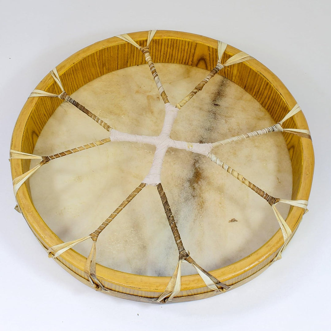 Schamanentrommel Ø 40 cm Rahmentrommel Mehrschichtiger Holzrahmen Rund Ziegenhaut Shaman Drum inklus