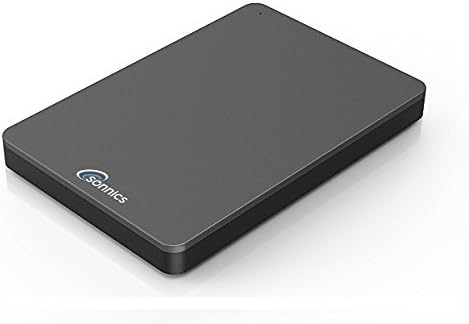 Sonnics 500GB Dunkelgrau Externe tragbare Festplatte USB 3.0 super schnelle Übertragungsgeschwindigk