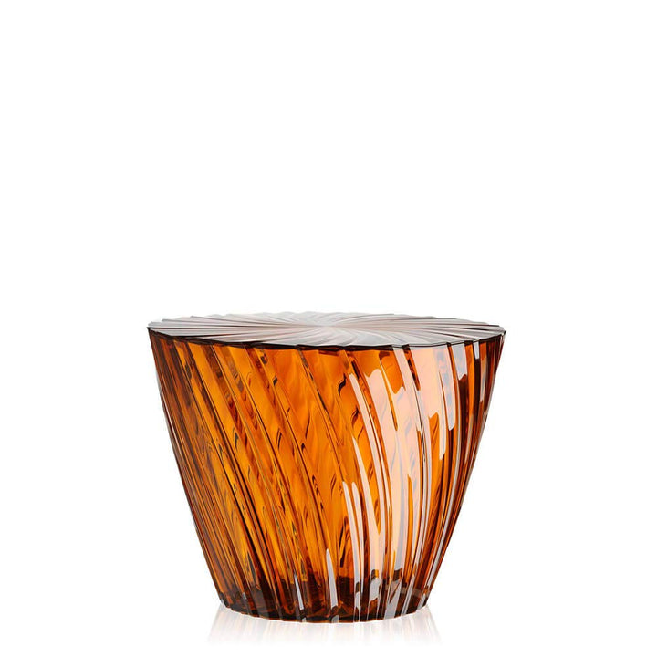 Kartell Sparkle, PMMA, amber, 45 x 35 x 45 cm Tavolino Ambra, Tavolino Ambra