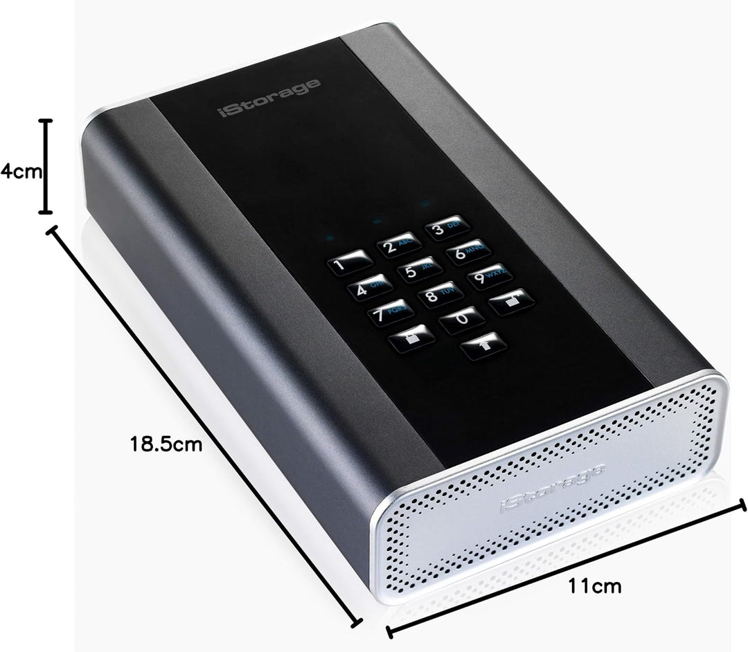 iStorage IS-DT2-256-6000-C-G 6TB diskAshur DT2 256-bit USB 3.1 Desktop Festplatte mit Hardwareversch
