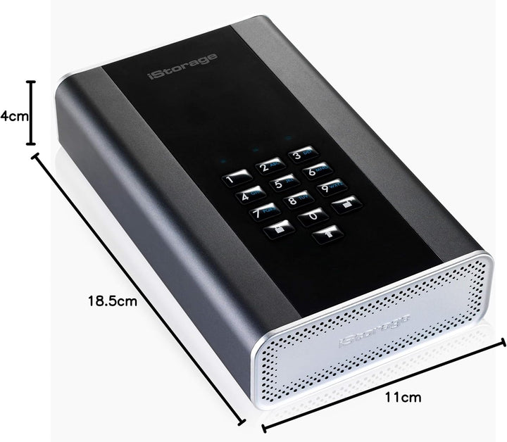 iStorage IS-DT2-256-6000-C-G 6TB diskAshur DT2 256-bit USB 3.1 Desktop Festplatte mit Hardwareversch