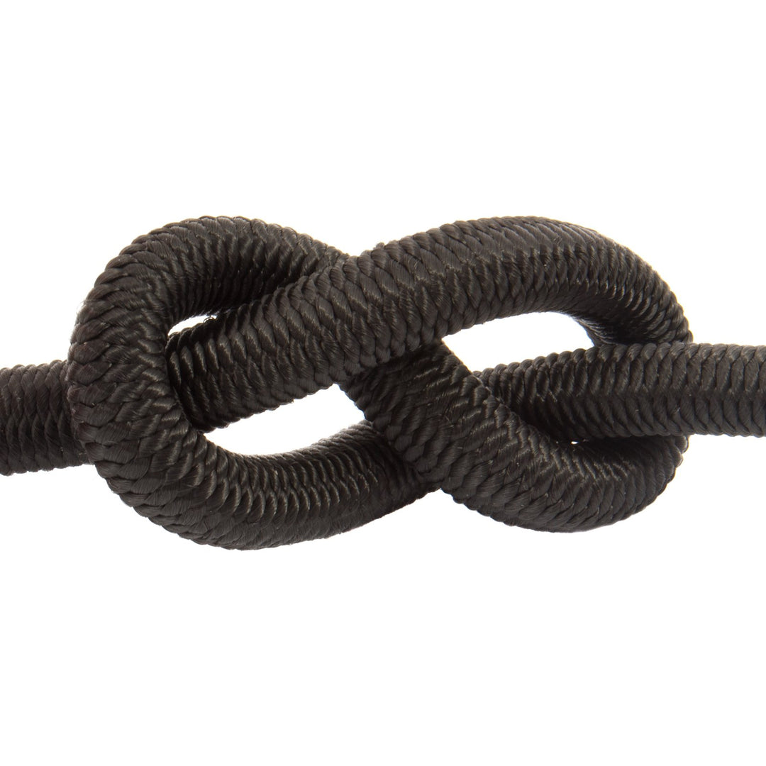 DQ-PP Gummiseil | 12mm | 25m | Schwarz | Expanderseil Expander Gummischnur Gummikordel Spannseil Pla