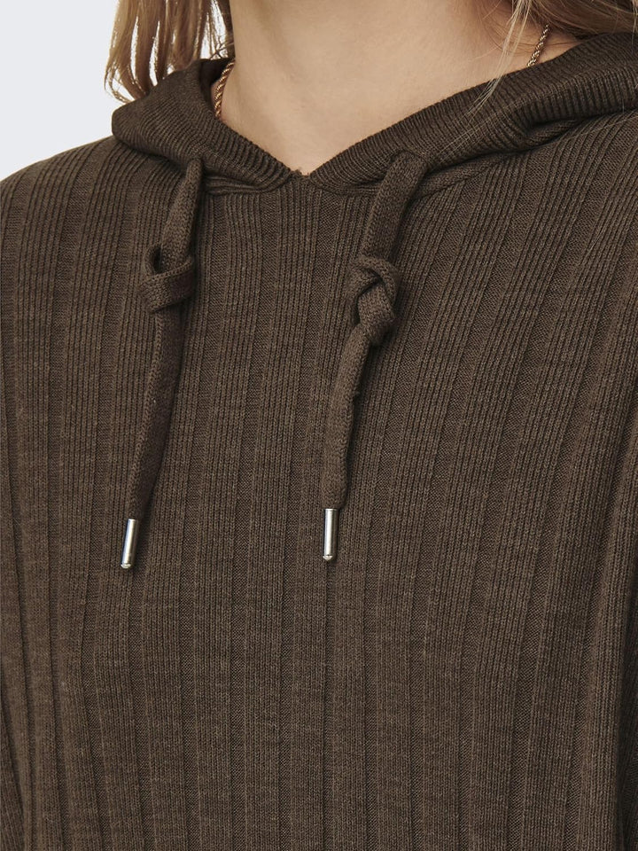 ONLY Female Strickkleid ONLTESSA Langes Kleid S Chestnut/Detail:w. Melange, S Chestnut/Detail:w. Mel