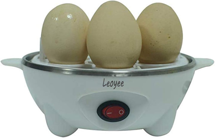 Leoyee Eierkocher Egg Cooker für 1-7 Eier mit Indikationsleuchte Abschaltautomatik (Gelb)