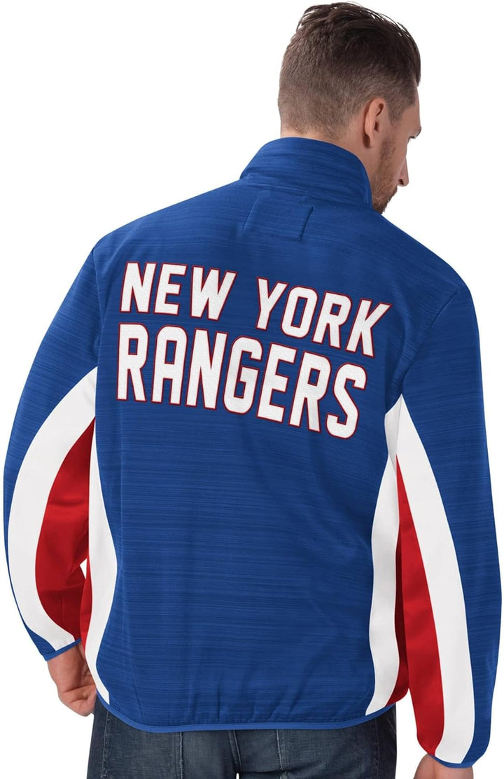 G-III New York Rangers Power Forward NHL Track Jacket Blau