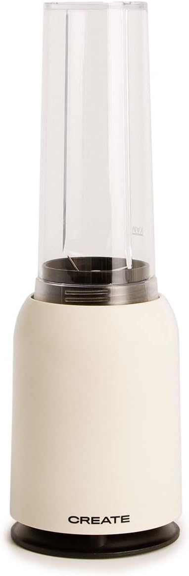CREATE/MOI/Standmixer Cremeweiss/Mixer für Smoothies und Milchshakes, 400ml Glas, BPA-frei, tragbar,
