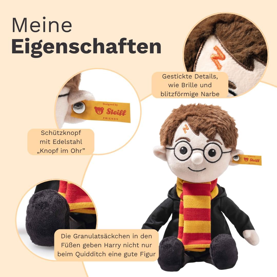 Steiff Kuscheltier Harry Potter, Süsses Stofftier, Jungen, Mädchen & Babys ab 0 Monaten, Friends, Pl