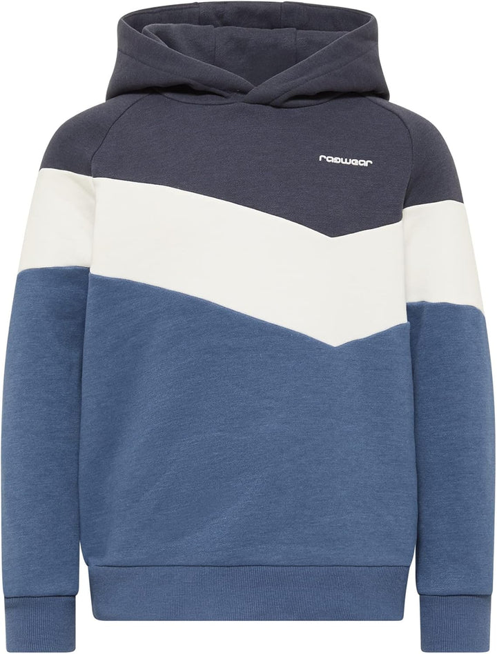 Ragwear Jungen Kinder Seatshirt VENDELIN Sweater mit Kapuze, Kapuzenpullover in Color-Blocking Desig