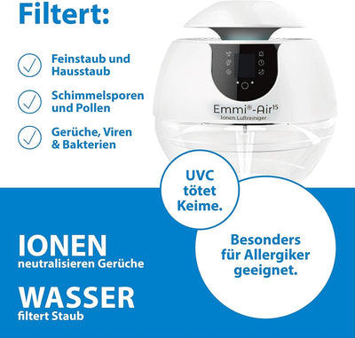 Emmi Air Raumerfrischer Gardenia I Wasserlöslicher Raumduft für Luftreiniger und Luftbefeuchter I Ge