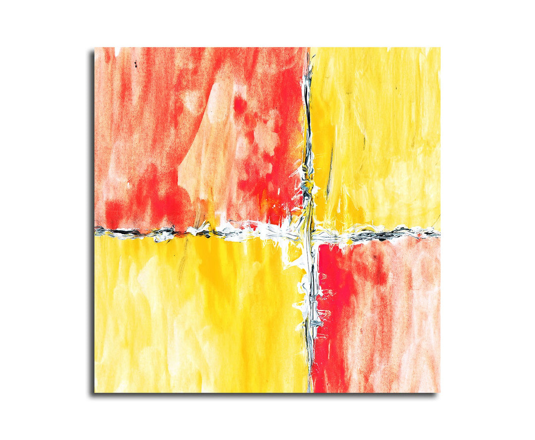 Paul Sinus Art Modernes Wandbild Abstrakt008_60x60cm Abstrakte Kunst Kunstdruck auf Leinwand Zeitlos