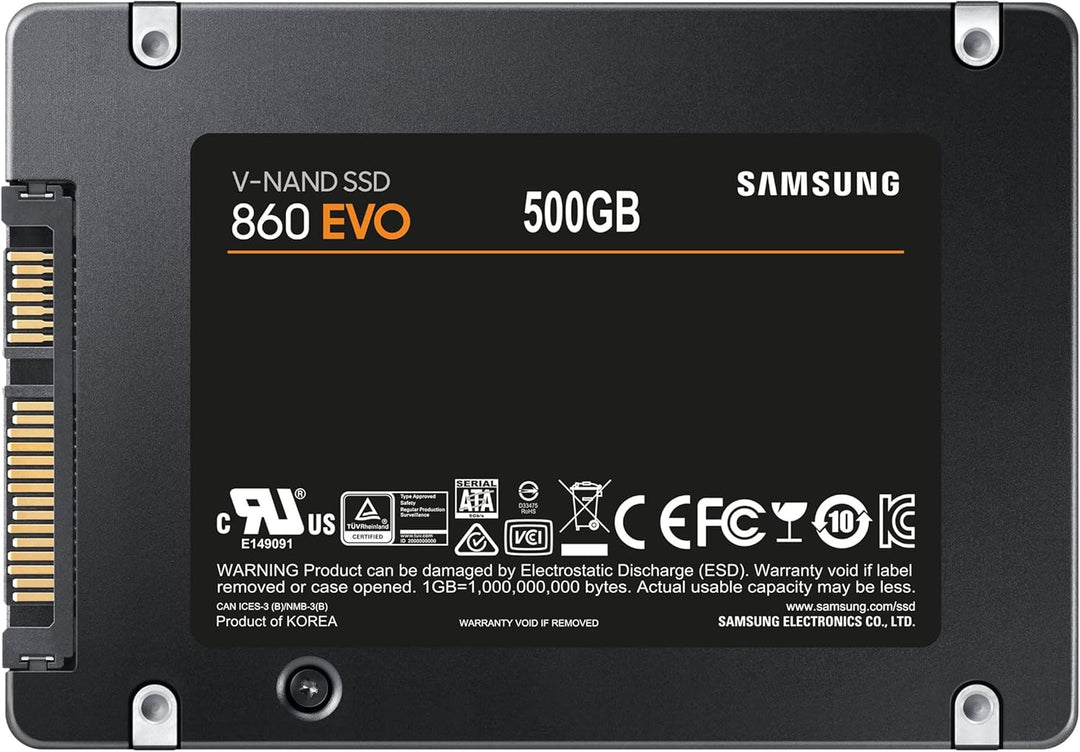 Samsung MZ-76E500B/EU 860 EVO 500 GB SATA 2,5" Interne SSD Schwarz, 500 GB