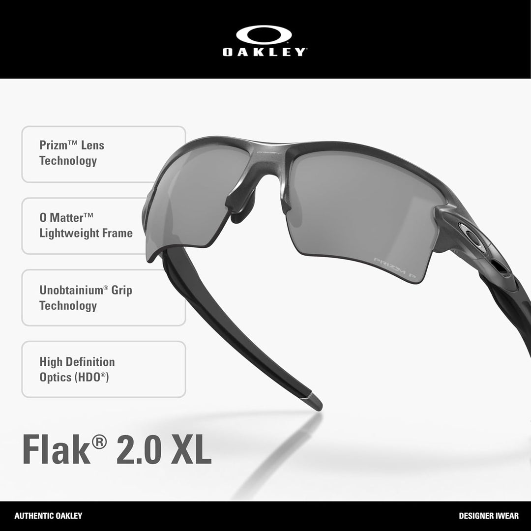 Oakley Sonnenbrille Flak 2.0 XL 59 Steel, 59 Steel
