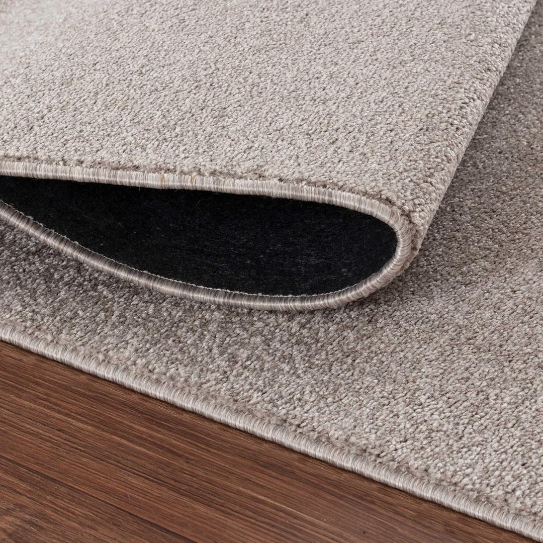Carpetsale24 Teppich 200x290 cm Beige, Kurzflor, Einfarbig, Modern, Rechteckig, Pflegeleicht, rutsch