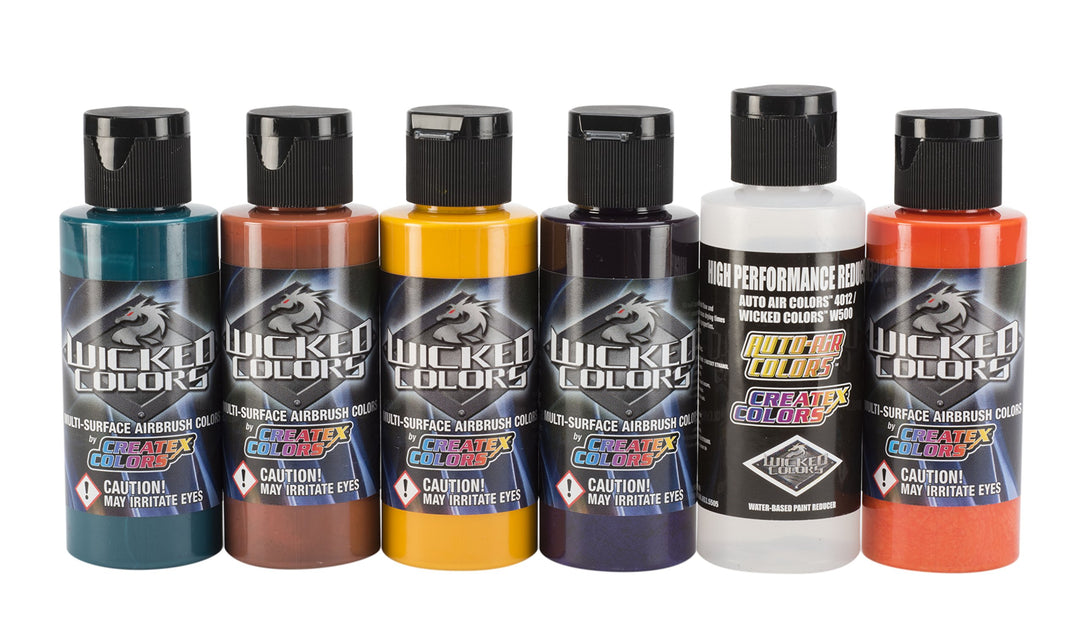Wicked Colors W104-00 Wicked Secondary Set Airbrush Wicked Colors Secondary Set, Wicked Colors Secon