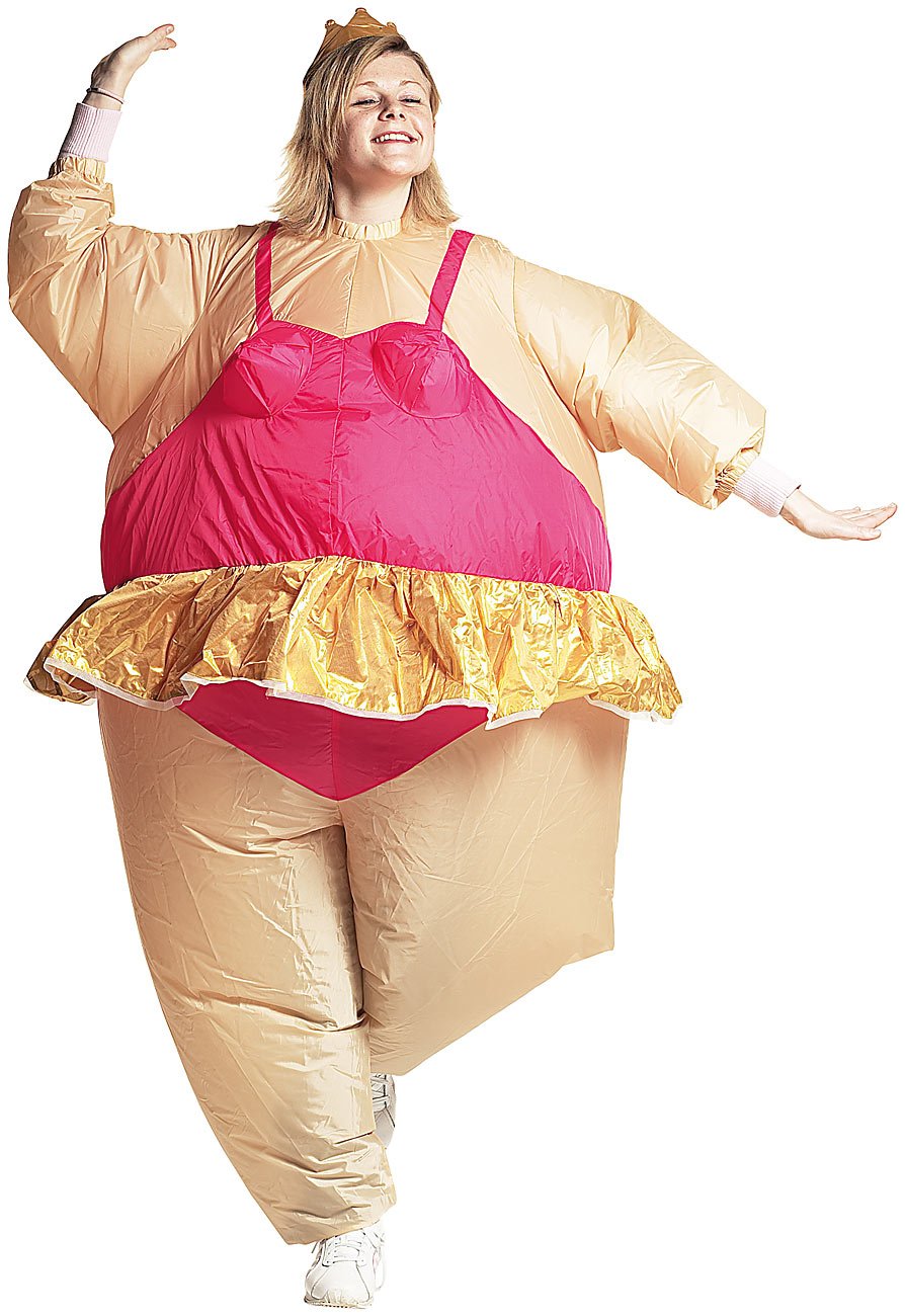 Playtastic Kostüm aufblasbar: Selbstaufblasendes Kostüm Ballerina (Karneval-Kostüm aufblasbar, Selbs