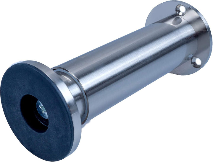 Stahlia Möbelfüsse verstellbar (4er Set) 15cm Höhe Edelstahl Optik Ø 38mm Aluminium Schrankfüsse bel
