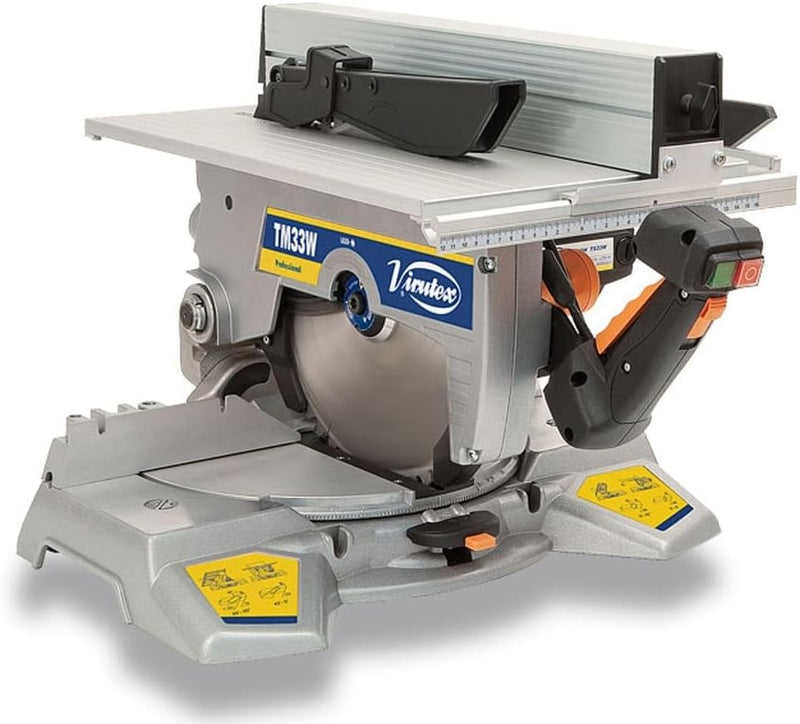 Tiltable mitre saw with upper table TM33W