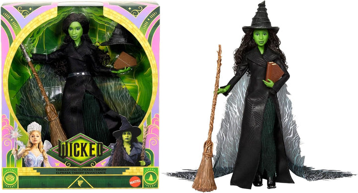 Mattel Wicked: Teil 2 von Universal Pictures Elphaba Deluxe-Modepuppe mit abnehmbarem Outfit und 4 A