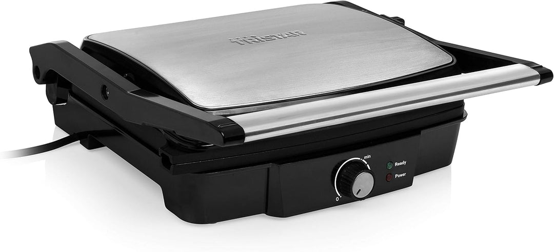 Tristar Kontaktgrill mit 180° Öffnung und Einer Bratfläche von 29 x 23,5 cm/auch als Tischgrill nutz