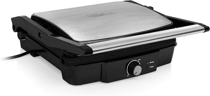 Tristar Kontaktgrill mit 180° Öffnung und Einer Bratfläche von 29 x 23,5 cm/auch als Tischgrill nutz