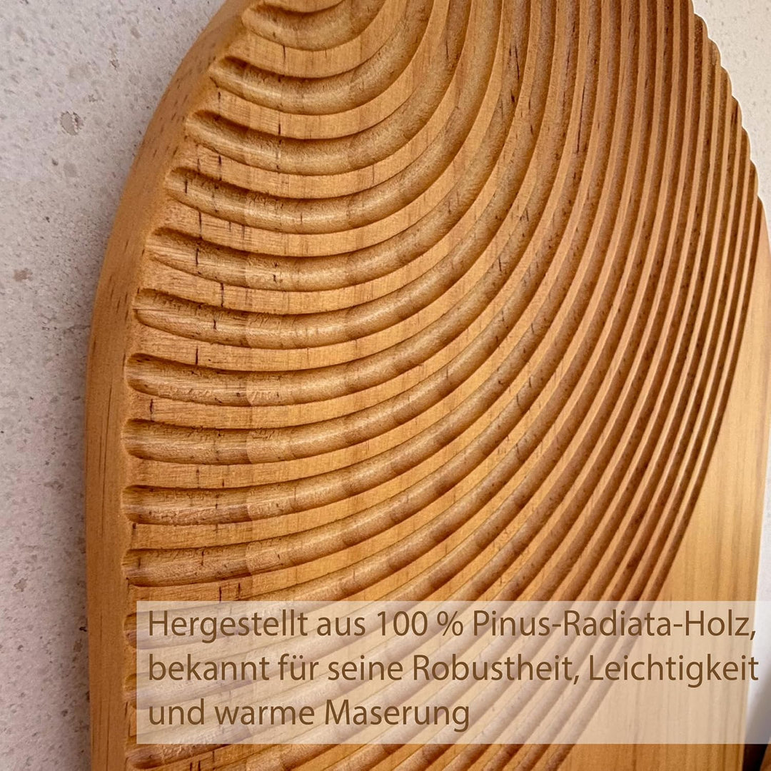 2er Boho Wandregal aus Holz – dekoratives Deko Regal ohne Bohren, Shabby Design, hängend für Pflanze