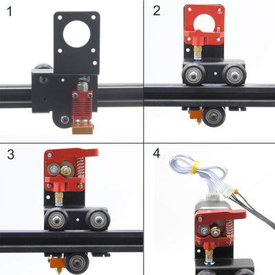 Zeberoxyz Direktantrieb Platte Extruder mit Riemenscheiben Support Kit mit Schrittmotor Easy Print F