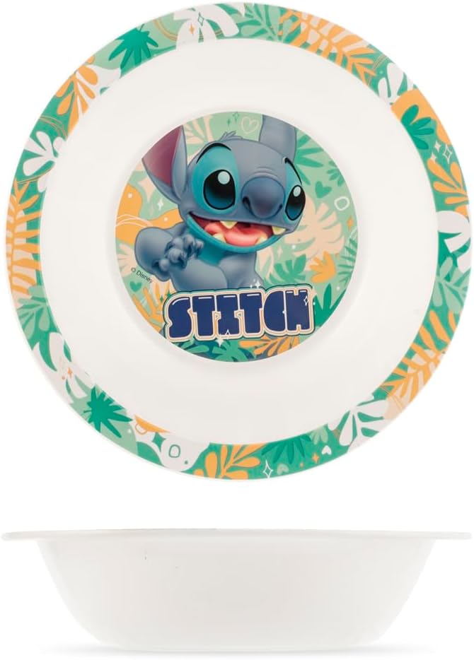 Lulabi -Stitch Hawaii Brei-Set, 3-teilig, aus Polypropylen, BPA-frei, bunt, spülmaschinenfest, mikro