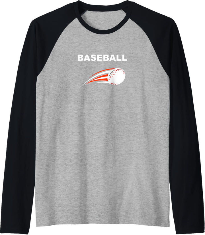 Brennender Baseball Baseballfan Raglan
